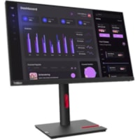 Lenovo ThinkVision T24i-30 24" (609.60 mm) Class Full HD LED Monitor - 16:9 - Raven Black - 23.8" (604.52 mm) Viewable - In-plane Switching (IPS) Technology - WLED Backlight - 1920 x 1080 - 16.7 Million Colors - 250 cd/m² - 4 ms - Extreme Mode Refresh Rate - HDMI - VGA - DisplayPort - USB Hub