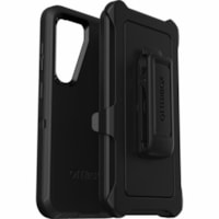 OtterBox Defender Rugged Carrying Case (Holster) Samsung Galaxy S23 Smartphone - Black - Bump Resistant, Tear Resistant, Dirt Resistant, Scrape Resistant, Wear Resistant, Drop Resistant - Plastic, Synthetic Rubber, Plastic Body - Holster, Belt Clip - 6.36" (161.54 mm) Height x 3.52" (89.41 mm) Width