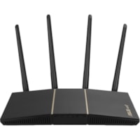 Asus RT-AX57 Wi-Fi 6 IEEE 802.11ax Ethernet Wireless Router - Dual Band - 2.40 GHz ISM Band - 5 GHz UNII Band - 4 x Antenna(4 x External) - 375 MB/s Wireless Speed - 4 x Network Port - 1 x Broadband Port - Gigabit Ethernet - VPN Supported