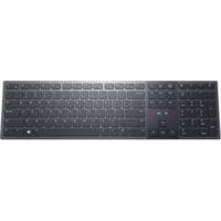 Dell Premier KB900 Keyboard - Wireless Connectivity - Bluetooth - 5.1 - 2.40 GHz - USB Interface - Multimedia, Calculator, Mute, Play/Pause, Adjustable Backlighting, Print Hot Key(s) - ChromeOS - QWERTY Layout - PC, Mac - Scissors Keyswitch - Graphite