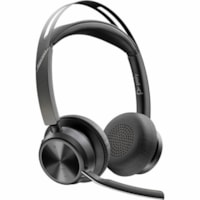 Casque Voyager Focus 2 Câblé / Sans fil Supra-auriculaire, Sur tête Stéréo - Noir Poly - Certification Microsoft Teams - Google Assistant, Siri - Stéréo - USB Type C - Câblé / Sans fil - Bluetooth - 298,6 pi (91 m) - 20 Hz à 20 kHz - Supra-a