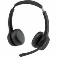 Cisco Dual-Ear, Carbon Black Headset Bundle Certified For Microsoft Teams - Siri, Google Assistant - Stereo - USB Type A - Wired/Wireless - Bluetooth - 213.3 ft - 32 Ohm - 20 Hz to 20 kHz - On-ear - Binaural - Ear-cup - MEMS Technology Microphone - Carbon Black