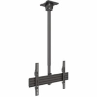 Kanto Ceiling Mount for TV - Black - Height Adjustable - 37" to 70" Screen Support - 110 lb (49895.16 g) Load Capacity - 75 x 75, 600 x 400 - Stainless Steel, Galvanized Steel