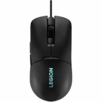 Lenovo Legion M300s RGB Gaming Mouse (Black) - Cable - Shadow Black - USB 2.0 Type A - 8000 dpi - Scroll Wheel - 6 Button(s) - 6 Programmable Button(s) - Small/Medium Hand/Palm Size - Symmetrical
