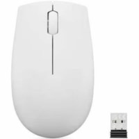 Lenovo 300 Wireless Compact Mouse (Cloud Grey) with Battery - Optical - Wireless - Radio Frequency - 2.40 GHz - Cloud Gray - USB Type A - 1000 dpi - Scroll Wheel - 1 x AA Battery Supported - 1 Year Battery Run Time