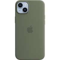 Apple iPhone 14 Plus Silicone Case with MagSafe - Olive - For Apple iPhone 14 Plus Smartphone - Olive - Silky, Soft-touch - Scratch Resistant, Drop Resistant - Silicone, MicroFiber