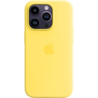 Coque pour Apple iPhone 14 Pro Smartphone - Jaune canari Apple - Pour Apple iPhone 14 Pro Smartphone - Jaune canari - Lisse, Toucher doux - Résistant aux rayures, Résistant aux chocs - silicone, Microfibre