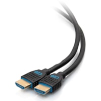 C2G 1ft Performance Series Ultra Flexible High Speed HDMI Cable w Ethernet - In-Wall CMG Rated - 4K 60Hz - M/M - Black - 1 ft (0.30 m) HDMI A/V Cable for Audio/Video Device, Computer, Projector, Monitor - First End: 1 x HDMI 2.0 Digital Audio/Video - Male - Second End: 1 x HDMI 2.0 Digital Audio/Vid