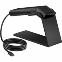 HP Engage 2D G2 Barcode Scanner - Cable Connectivity - 1D, 2D - Imager - USB - Ebony Black - IP42