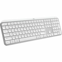 Clavier MX Keys - Sans fil Connectivité - USB Interface - Anglais - Gris clair Logitech - Sans fil Connectivité - Bluetooth - 32.81 pi (10000 mm) - USB Interface - Anglais - PC, Mac - Membrane/Ciseaux Pavé Numérique - Gris clair