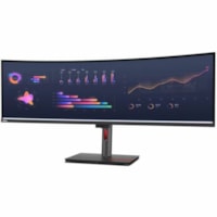 Lenovo ThinkVision P49W-30 49" (1244.60 mm) Class Dual Quad HD (DQHD) Curved Screen LED Monitor - 32:9 - Raven Black - 49" (1244.60 mm) Viewable - In-plane Switching (IPS) Technology - WLED Backlight - 5120 x 1440 - 1.07 Billion Colors - 350 cd/m² - 4 ms - Speakers - HDMI - DisplayPort - USB Hu