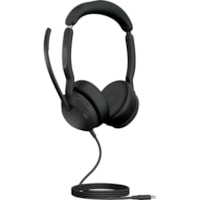 Casque Evolve2 50 Câblé / Sans fil Supra-auriculaire Stéréo Jabra - Stéréo - USB Type C - Câblé / Sans fil - Bluetooth - 98.4 pi - 20 Hz à 20 kHz - Supra-auriculaire - Binaural - Supra-aural - 5.6 pi Câble - Technologie MEMS, Éliminati