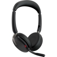 Jabra Evolve2 65 Flex Headset - Stereo - Wireless - Bluetooth - 98.4 ft (30 m) - 20 Hz to 20 kHz - On-ear - Binaural - Supra-aural - MEMS Technology, Noise Cancelling Microphone - Noise Canceling