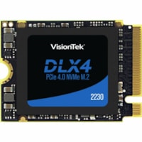 Disque SSD DLX4 1 To - M.2 2230 Interne - PCI Express NVMe (PCI Express NVMe 4.0 x4) VisionTek - Ordinateur de bureau Appareil compatible - 500 To TBW - 5200 Mo/s Taux de transfer maximale en lecture - 256 bits AES Norme de cryptage