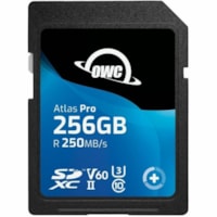 OWC Atlas Pro 256 GB Class 10/UHS-II (U3) V60 SDXC - 1  - 250 MB/s Read - 130 MB/s Write - 3 Year Warranty