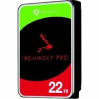 Seagate IronWolf Pro ST22000NT001 22 TB Hard Drive - 3.5" Internal - SATA (SATA/600) - Conventional Magnetic Recording (CMR) Method - Workstation, Server Device Supported - 7200rpm - 550 TB TBW - 512e Format