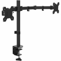 Kanto Desk Mount for Monitor - Black - Landscape/Portrait - Height Adjustable - 2 Display(s) Supported - 17" to 27" Screen Support - 44.09 lb (20000 g) Load Capacity - 75 x 75, 100 x 100 - VESA Mount Compatible - Aluminum