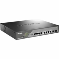 D-Link DSS-200G Ethernet Switch - 8 Ports - Manageable - Gigabit Ethernet - 10/100/1000Base-T, 1000Base-X - 3 Layer Supported - Modular - 2 SFP Slots - 10.70 W Power Consumption - 242 W PoE Budget - Twisted Pair, Optical Fiber - PoE Ports - 1U - Desktop, Rack-mountable