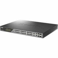 D-Link 8-Port 10/100/1000 PoE Gigabit Ethernet Surveillance Switch - 28 Ports - Gigabit Ethernet - 10/100/1000Base-T, 1000Base-X - 3 Layer Supported - 579.30 W Power Consumption - 518 W PoE Budget - Twisted Pair, Optical Fiber - PoE Ports