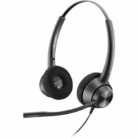 Poly EncorePro 320 with Quick Disconnect Binaural Headset TAA - Stereo - Quick Disconnect, USB Type A - Wired - On-ear, Over-the-head - Binaural - Supra-aural - 2.5 ft Cable - Noise Cancelling, Omni-directional Microphone - Noise Canceling - Black 