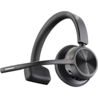 Poly Voyager 4310 USB-A Headset + BT700 Dongle - Siri, Google Assistant - Mono - USB Type A - Wired/Wireless - Bluetooth - 298.6 ft - 20 Hz to 20 kHz - On-ear, Over-the-head - Monaural - Supra-aural - 4.9 ft Cable - MEMS Technology, Electret Condenser, Noise Cancelling Microphone - Black