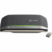 Poly - Haut-parleur Sync 20+ USB-A Certifié Microsoft Teams - Câblé / Sans fil Bluetooth - Microsoft Teams - 3 x Bi Directionnel Microphone(s) - 40 mm Enceinte(s) - Argenté