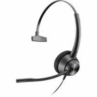 Poly EncorePro 310 Monoaural with Quick Disconnect Headset TAA - Mono - Quick Disconnect - Wired - 32 Ohm - 20 Hz to 10 kHz - On-ear, Over-the-head - Monaural - Supra-aural - 2.5 ft Cable - Noise Cancelling, Omni-directional Microphone - Noise Canceling - Black 