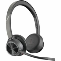 Casque Voyager 4300 UC 4320 Câblé / Sans fil Supra-auriculaire, Sur tête Stéréo - Noir Poly - Certification Microsoft Teams - Siri, Google Assistant - Stéréo - USB Type A - Câblé / Sans fil - Bluetooth - 298,6 pi (91 m) - 20 Hz à 20 kHz - Su