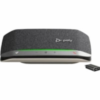 Poly Sync 20+ Speakerphone - Wired/Wireless Bluetooth - 3 Microphone(s) - 40 mm Speaker(s) - Silver