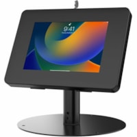 CTA Digital Hyperflex Security Kiosk Stand with Universal Security Enclosure for iPad Mini, Samsung Tab A 8, & More (Black) - Up to 8" Screen Support - Desktop - Steel, Metal - Black