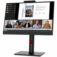 Lenovo ThinkCentre TIO22GEN5 22" Class Webcam Full HD LED Monitor - 16:9 - Black - 21.5" Viewable - In-plane Switching (IPS) Technology - WLED Backlight - 1920 x 1080 - 16.7 Million Colors - 250 cd/m² - 4 ms - Speakers - HDMI - DisplayPort - KVM Switch