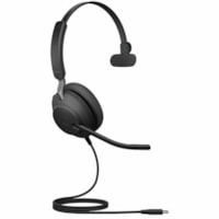 Casque Evolve2 40 SE Filaire Sur tête Mono Canal Jabra - Certification Microsoft Teams - Mono Canal - USB Type C - Filaire - 20 Hz à 20 kHz - Sur tête - Monaural - Circumaural - Technologie MEMS Microphone