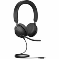 Jabra Evolve2 40 SE Headset - Stereo - USB Type C - Wired - On-ear, Over-the-head - Binaural