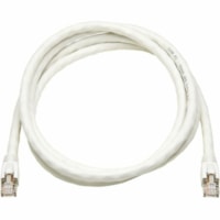 Tripp Lite series Cat8 40G Snagless SSTP Ethernet Cable (RJ45 M/M), PoE, White, 5 ft. (1.5 m) - 5 ft (1.52 m) Category 8 Network Cable for Network Device, Server, Switch, PoE Device, Patch Panel, Network Switch, Security Camera, Wireless Access Point - First End: 1 x RJ-45 Network Male - Second End:
