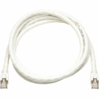 Tripp Lite series Cat8 40G Snagless SSTP Ethernet Cable (RJ45 M/M), PoE, White, 7 ft. (2.1 m) - 7 ft (2.13 m) Category 8 Network Cable for Network Device, Server, Switch, PoE Device, Patch Panel, Network Switch, Security Camera, Wireless Access Point - First End: 1 x RJ-45 Network Male - Second End: