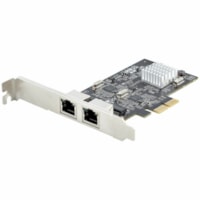 StarTech.com 2-Port 2.5G NBASE-T PCIe Network Card, Computer Network Card Interface, Intel® I225-V, Dual-Port Ethernet, Multi-Gigabit NIC - Dual-port 2.5Gbps interface NIC; PCIe network card w/ Intel® I225V - Supports NBASE-T, Multi-Gigabit speeds, Intel vPro®; PXE boot, 9K jumbo, WoL, P