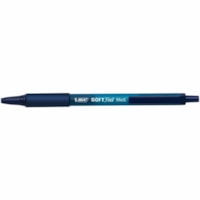 BIC Soft Feel Blue Retractable Ballpoint Pens, Medium Point (1.0mm), 24-Count Pack, Blue Pens With Soft-Touch Comfort Grip - Medium Pen Point - Retractable - Blue Ink - 24 / Box