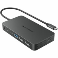 Station d'accueil HyperDrive HD7002GL USB Type C - Gris Hyper - USB Type C - 2 Écrans supportées - 4K - 3840 x 2160 - 4 x Ports USB - 1 x Ports USB Type-A - USB Type-A - 3 x Ports USB Type-C - USB Type-C - 2 x Ports HDMI - HDMI - Gris - Filaire - 100W