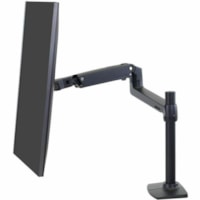 Ergotron Mounting Arm for Monitor, Display, TV, LCD Monitor, Notebook, LCD Display, Display Screen - Matte Black - Height Adjustable - 34" (863.60 mm) Screen Support - 25 lb (11339.81 g) Load Capacity - 75 x 75, 100 x 100 - VESA Mount Compatible - Aluminum