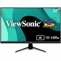 ViewSonic VX3267U-2K 32" Class WQHD LED Monitor - 16:9 - Black - 31.5" Viewable - SuperClear IPS - LED Backlight - 2560 x 1440 - 1.07 Billion Colors - 250 cd/m² - 4 ms - 75 Hz Refresh Rate - Speakers - HDMI - DisplayPort