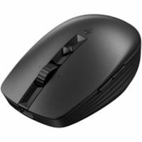 HP 710 Rechargeable Silent Mouse - Track-On-Glass - Wireless - Bluetooth - 2.40 GHz - Rechargeable - USB Type A - 3000 dpi - Tilt Wheel - 7 Button(s) - 6 Programmable Button(s) - Symmetrical