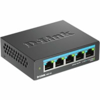 D-Link 5-Port Multi-Gigabit Unmanaged Switch - 5.0 Ports - 2.5 Gigabit Ethernet, Gigabit Ethernet - 2.5GBase-T, 10/100/1000Base-T - 2 Layer Supported - 4.92 W Power Consumption - Twisted Pair