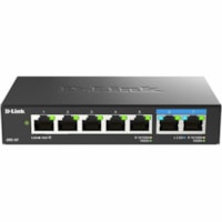 Commutateur Ethernet DMS-107 7 Ports - Gigabit Ethernet, 2.5 Gigabit Ethernet - 10/100/1000Base-T, 2.5GBase-T D-Link - 7 Ports - Gigabit Ethernet, 2.5 Gigabit Ethernet - 10/100/1000Base-T, 2.5GBase-T - 2 Couche supportée - 3.37 W Consommation d'énergie - Paire torsadée - Bureau,