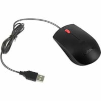 Lenovo Fingerprint Biometric USB Mouse Gen 2 - Optical - Cable - Black - USB Type A - 1600 dpi - Scroll Wheel - 3 Button(s) - Symmetrical