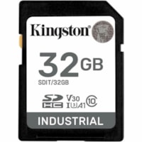 Kingston Industrial 32 GB Class 10/UHS-I (U3) V30 SDHC - 100 MB/s Read - 3 Year Warranty