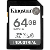 Kingston Industrial 64 GB Class 10/UHS-I (U3) V30 SDXC - 100 MB/s Read - 3 Year Warranty