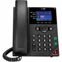 Poly VVX 250 IP Phone - Corded - Corded - Desktop, Wall Mountable - Black - VoIP - 2 x Network (RJ-45) - PoE Ports