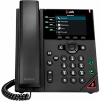 Poly VVX 350 IP Phone - Corded - Corded - Desktop, Wall Mountable - Black - VoIP - 2 x Network (RJ-45) - PoE Ports