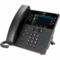 Poly VVX 450 IP Phone - Corded - Corded - Wall Mountable, Desktop - Black - VoIP - 4.3" - 2 x Network (RJ-45) - PoE Ports