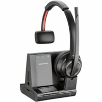 Poly Savi 8210 Office DECT 1920-1930 MHz Single Ear Headset - Monaural - Ear-cup - 180 ft - Bluetooth/DECT - 32 Ohm - 20 Hz to 20 kHz - Noise Cancelling Microphone - Charging Cradle